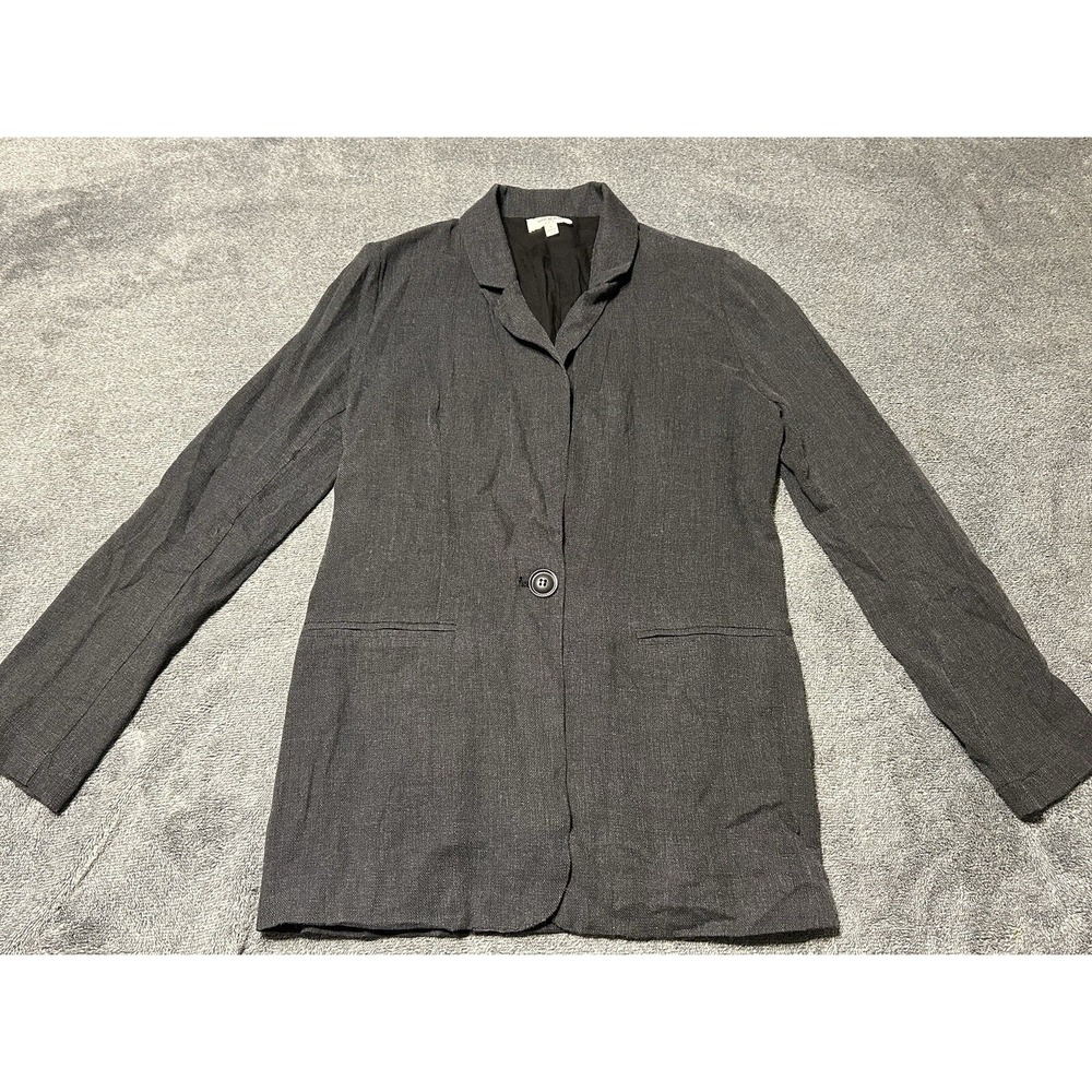 Umgee Gray Button Blazer Women's Sz Sm Career Dress Suit Fitted Business Holiday